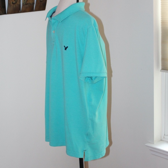 American Eagle, teal classic fit polo shirt - Picture 2 of 7